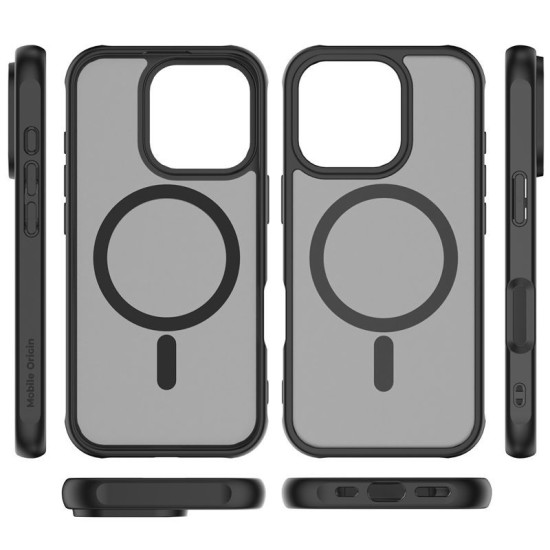Husa Mobile Origin Hybrid MagSafe pentru iPhone 16 Pro, Matte Black (iPhone 16 Pro, MO-HYBL-IP16P) by www.silkase.ro