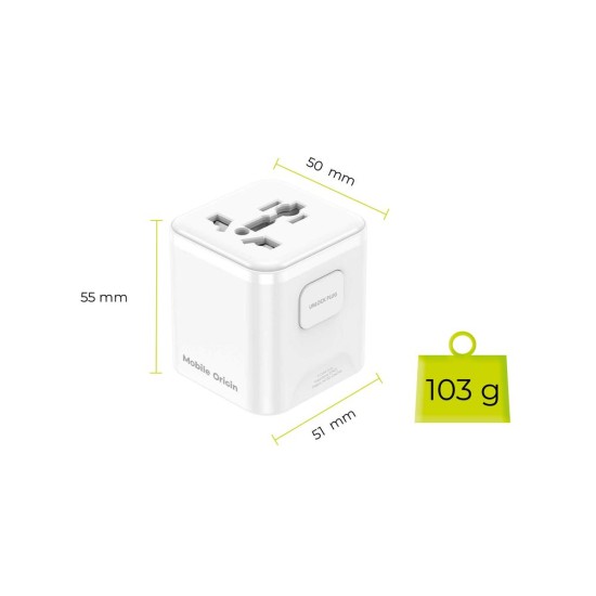 Adaptor de Voiaj Universal Mobile Origin PW30, EU/UK/US/AUS, Alb Adaptor de Voiaj Universal Mobile Origin PW30, EU/UK/US/AUS, Alb (Incarcatoare, MO-UTRA-PW30-WHT) by www.silkase.ro