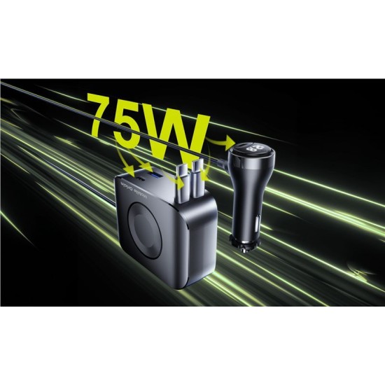 Încărcător Auto 5în1 Mobile Origin CA23, 75W, 2x USB-C, USB-A, 2 Cabluri USB-C (Accesorii auto, MO-75WCCH-CA23) by www.silkase.ro