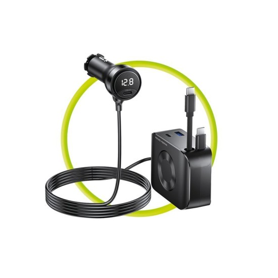 Încărcător Auto 5în1 Mobile Origin CA23, 75W, 2x USB-C, USB-A, 2 Cabluri USB-C (Accesorii auto, MO-75WCCH-CA23) by www.silkase.ro
