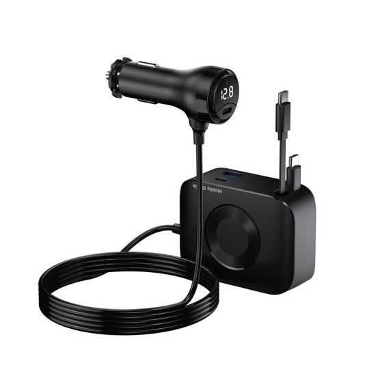 Încărcător Auto 5în1 Mobile Origin CA23, 75W, 2x USB-C, USB-A, 2 Cabluri USB-C (Accesorii auto, MO-75WCCH-CA23) by www.silkase.ro