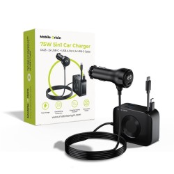 Încărcător Auto 5în1 Mobile Origin CA23, 75W, 2x USB-C, USB-A, 2 Cabluri USB-C