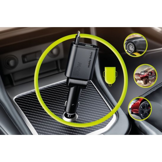 Incarcator Auto 3in1 Mobile Origin CA27, 50W, USB-C + USB-A si Cablu USB-C Inclus Incarcator Auto 3in1 Mobile Origin CA27, 50W, USB-C + USB-A si Cablu USB-C Inclus (Accesorii auto, MO-CCH-CA27) by www.silkase.ro
