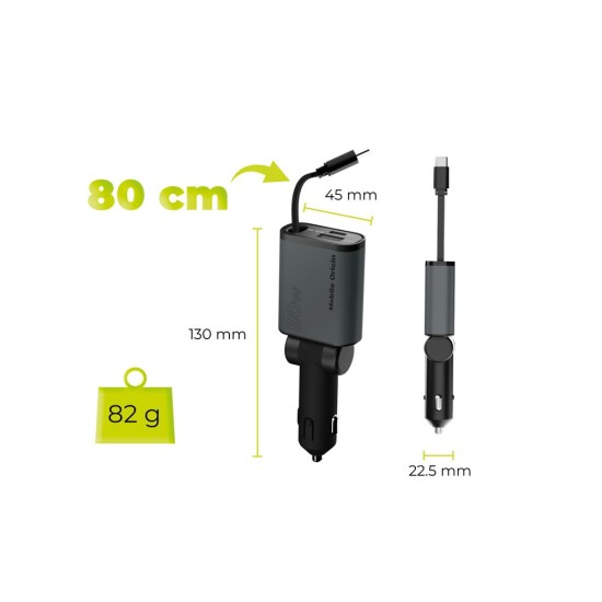 Incarcator Auto 3in1 Mobile Origin CA27, 50W, USB-C + USB-A si Cablu USB-C Inclus Incarcator Auto 3in1 Mobile Origin CA27, 50W, USB-C + USB-A si Cablu USB-C Inclus (Accesorii auto, MO-CCH-CA27) by www.silkase.ro