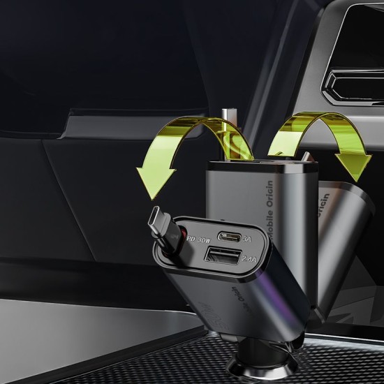 Incarcator Auto 3in1 Mobile Origin CA27, 50W, USB-C + USB-A si Cablu USB-C Inclus Incarcator Auto 3in1 Mobile Origin CA27, 50W, USB-C + USB-A si Cablu USB-C Inclus (Accesorii auto, MO-CCH-CA27) by www.silkase.ro