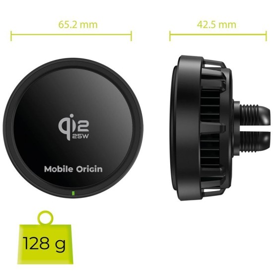 Încărcător Auto Wireless Mobile Origin Qi2 CA24, 25W, MagSafe Compatible Încărcător Auto Wireless Mobile Origin Qi2 CA24, 25W, MagSafe Compatible (Accesorii auto, MO-WCCH-CA24) by www.silkase.ro