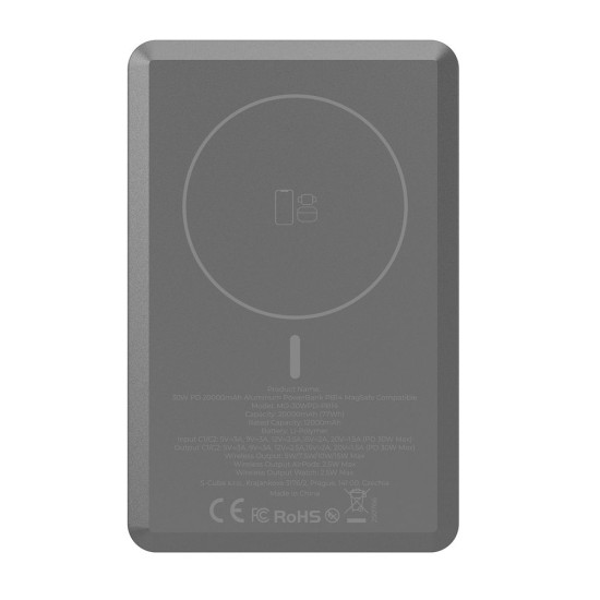 Baterie Externă Mobile Origin PB14, 20000mAh, 30W PD, Aluminiu, MagSafe Compatible Baterie Externă Mobile Origin PB14, 20000mAh, 30W PD, Aluminiu, MagSafe Compatible (Incarcatoare, MO-30WPD-PB14) by www.silkase.ro
