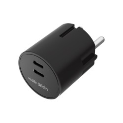 Încărcător de rețea Mobile Origin 30W Charger Plug PW33, 2x USB-C, Negru