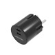 Încărcător de rețea Mobile Origin 30W Charger Plug PW33, 2x USB-C, Negru (Încărcătoare Rețea, MO-PW33-BLK) by www.silkase.ro