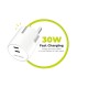 Încărcător Retea Mobile Origin PW33, 30W, 2x USB-C, Alb (S23, MO-PW33-WHT) by www.silkase.ro