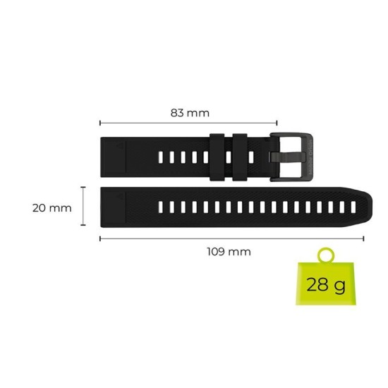 Curea Smartwatch Mobile Origin Easy Strap Quick Fit pentru Garmin, 20mm, Black Curea Smartwatch Mobile Origin Easy Strap Quick Fit pentru Garmin, 20mm, Black (Ingredi, MO-ES20-BLK) by www.silkase.ro