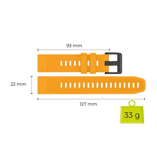 Curea Mobile Origin Easy Strap Quick Fit pentru Garmin, 22mm, Yellow Curea Mobile Origin Easy Strap Quick Fit pentru Garmin, 22mm, Yellow (Ingredi, MO-ES22-YLW) by www.silkase.ro