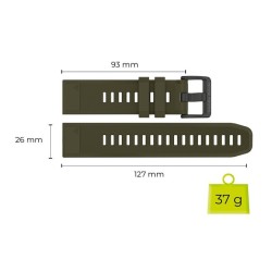 Curea Smartwatch Mobile Origin Easy Strap Quick Fit pentru Garmin ES1, 26mm, Dark Green Curea Smartwatch Mobile Origin Easy Strap Quick Fit pentru Garmin ES1, 26mm, Dark Green