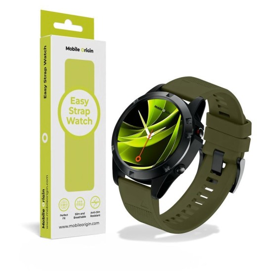 Curea Smartwatch Mobile Origin Easy Strap Quick Fit pentru Garmin ES1, 26mm, Dark Green (Ingredi, MO-ES26-DGRN) by www.silkase.ro
