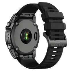 Curea Silicon Mobile Origin Easy Strap pentru Garmin ES2, 20mm, Black