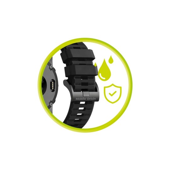 Curea Silicon Mobile Origin Easy Strap pentru Garmin ES2, 20mm, Black (Ingredi, MO-ESS-20-BLK) by www.silkase.ro