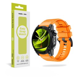 Curea Silicon Mobile Origin Easy Strap pentru Garmin ES2, 20mm, Orange
