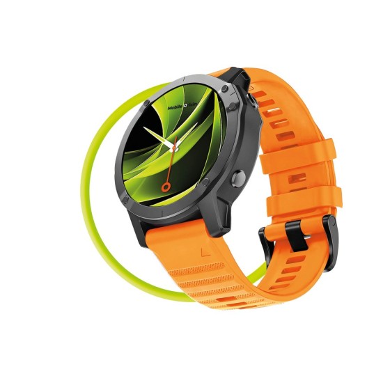 Curea Silicon Mobile Origin Easy Strap pentru Garmin ES2, 20mm, Orange (Ingredi, MO-ESS-20-ORG) by www.silkase.ro