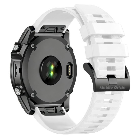 Curea din Silicon Mobile Origin Easy Strap pentru Garmin ES2, 20mm, Alb (Ingredi, MO-ESS-20-WHT) by www.silkase.ro