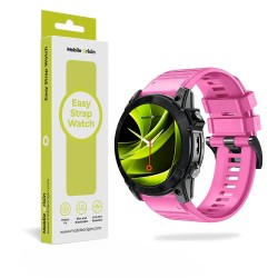 Curea din Silicon Mobile Origin Easy Strap pentru Garmin ES2, 20mm, Roz