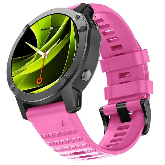 Curea din Silicon Mobile Origin Easy Strap pentru Garmin ES2, 20mm, Roz (Ingredi, MO-ESS-20-PNK) by www.silkase.ro
