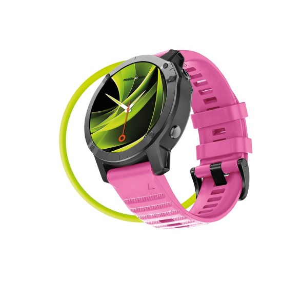 Curea din Silicon Mobile Origin Easy Strap pentru Garmin ES2, 20mm, Roz (Ingredi, MO-ESS-20-PNK) by www.silkase.ro