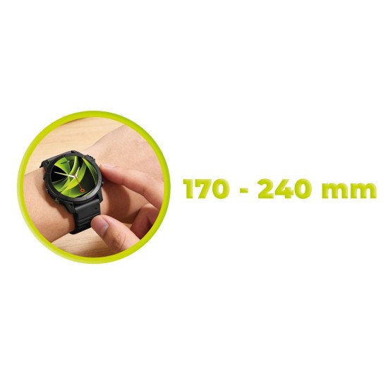Curea Mobile Origin Easy Strap Quick Fit pentru Garmin ES2, 22mm, Negru (Ingredi, MO-ESS-22-BLK) by www.silkase.ro
