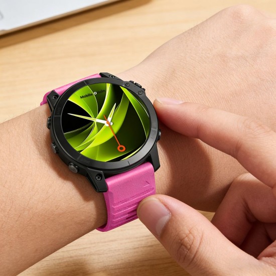 Curea Smartwatch Mobile Origin Easy Strap Quick Fit pentru Garmin ES2, 26mm, Roz (Ingredi, MO-ESS-26-PNK) by www.silkase.ro