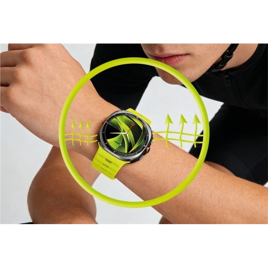 Curea Mobile Origin Easy Strap din Silicon pentru Galaxy Watch Ultra 47mm, Fluorescence Yellow (Ingredi, MO-SGWU-FYLW) by www.silkase.ro
