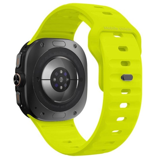 Curea Mobile Origin Easy Strap din Silicon pentru Galaxy Watch Ultra 47mm, Fluorescence Yellow (Ingredi, MO-SGWU-FYLW) by www.silkase.ro