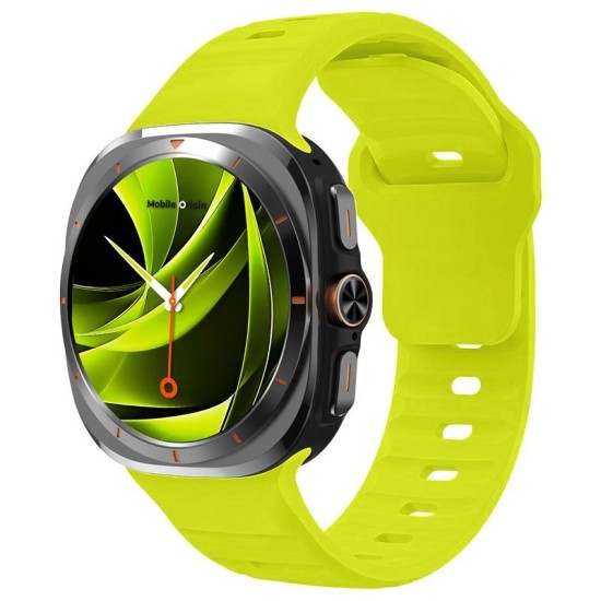 Curea Mobile Origin Easy Strap din Silicon pentru Galaxy Watch Ultra 47mm, Fluorescence Yellow (Ingredi, MO-SGWU-FYLW) by www.silkase.ro