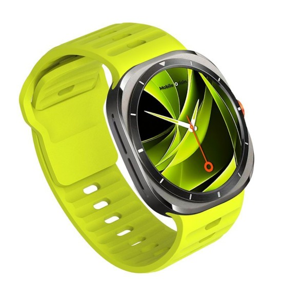 Curea Mobile Origin Easy Strap din Silicon pentru Galaxy Watch Ultra 47mm, Fluorescence Yellow (Ingredi, MO-SGWU-FYLW) by www.silkase.ro