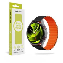 Curea Magnetică Mobile Origin Easy Strap pentru Ceas, 20mm, Black/Orange