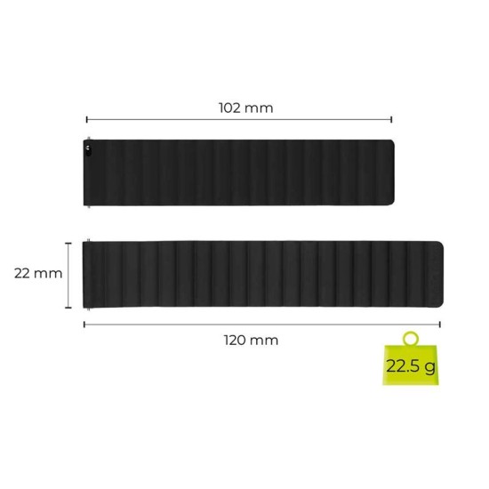 Curea Magnetica Mobile Origin Easy Strap pentru Smartwatch, 22mm, Black Curea Magnetica Mobile Origin Easy Strap pentru Smartwatch, 22mm, Black (Ingredi, MO-ESM22-BLK) by www.silkase.ro