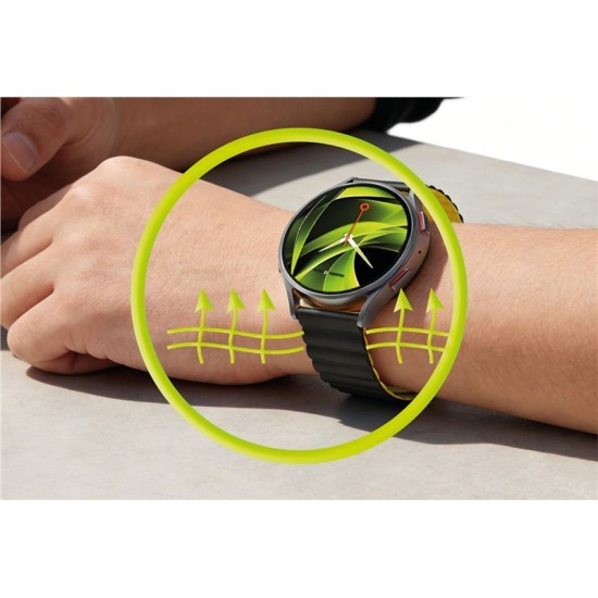 Curea Magnetică Mobile Origin Easy Strap pentru Ceas, 22mm, Negru/Galben (Ingredi, MO-ESM22-BLK-YLW) by www.silkase.ro