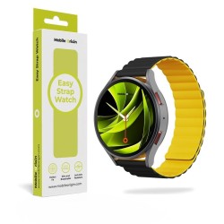 Curea Magnetică Mobile Origin Easy Strap pentru Ceas, 22mm, Negru/Galben