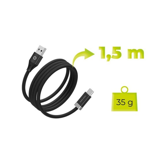 Cablu de Date și Încărcare Magnetic Mobile Origin StayCable, USB-C la USB-A, 27W, 1.5m, CB6 (Ingredi, MO-27WMS-CB6) by www.silkase.ro