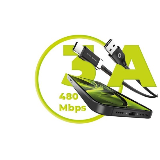 Cablu de Date și Încărcare Magnetic Mobile Origin StayCable, USB-C la USB-A, 27W, 1.5m, CB6 (Ingredi, MO-27WMS-CB6) by www.silkase.ro