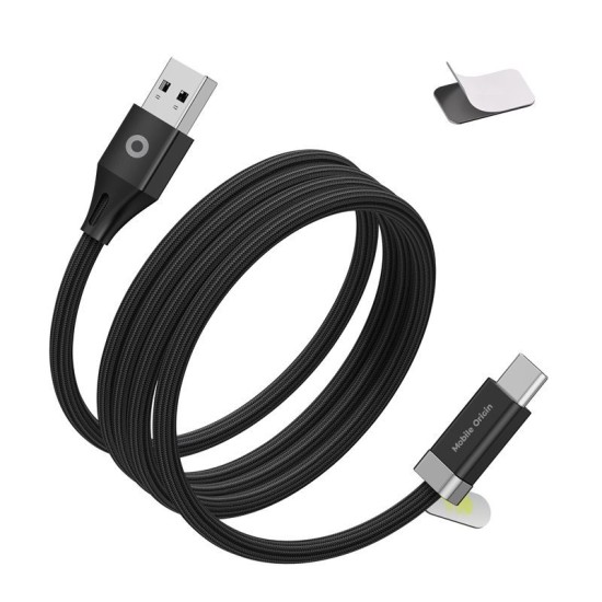 Cablu de Date și Încărcare Magnetic Mobile Origin StayCable, USB-C la USB-A, 27W, 1.5m, CB6 (Ingredi, MO-27WMS-CB6) by www.silkase.ro
