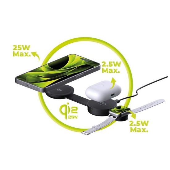 Incarcator Magnetic 3in1 Mobile Origin PW34, Qi2 25W, Pliabil, Negru Incarcator Magnetic 3in1 Mobile Origin PW34, Qi2 25W, Pliabil, Negru (Încărcătoare Wireless, MO-PW34-BLK) by www.silkase.ro
