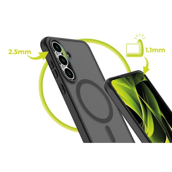 Husă Mobile Origin Easy Case pentru Samsung Galaxy S25 FE, MagSafe, Matte Black (S25 FE, MO-HYMBL-GS25FE) by www.silkase.ro