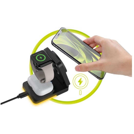 Stație de Încărcare 3-în-1 Mobile Origin PW28, Pliabilă, cu Lumină, Negru Stație de Încărcare 3-în-1 Mobile Origin PW28, Pliabilă, cu Lumină, Negru (Încărcătoare Wireless, MO-FCHS-PW28-BLK) by www.silkase.ro