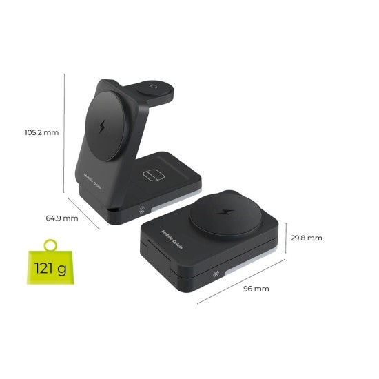 Stație de Încărcare 3-în-1 Mobile Origin PW28, Pliabilă, cu Lumină, Negru Stație de Încărcare 3-în-1 Mobile Origin PW28, Pliabilă, cu Lumină, Negru (Încărcătoare Wireless, MO-FCHS-PW28-BLK) by www.silkase.ro