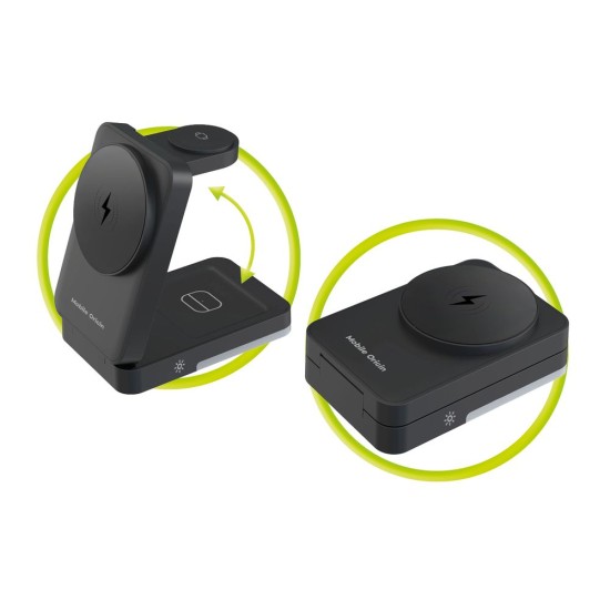 Stație de Încărcare 3-în-1 Mobile Origin PW28, Pliabilă, cu Lumină, Negru Stație de Încărcare 3-în-1 Mobile Origin PW28, Pliabilă, cu Lumină, Negru (Încărcătoare Wireless, MO-FCHS-PW28-BLK) by www.silkase.ro