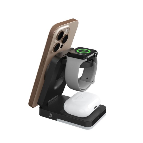 Stație de Încărcare 3-în-1 Mobile Origin PW28, Pliabilă, cu Lumină, Negru Stație de Încărcare 3-în-1 Mobile Origin PW28, Pliabilă, cu Lumină, Negru (Încărcătoare Wireless, MO-FCHS-PW28-BLK) by www.silkase.ro