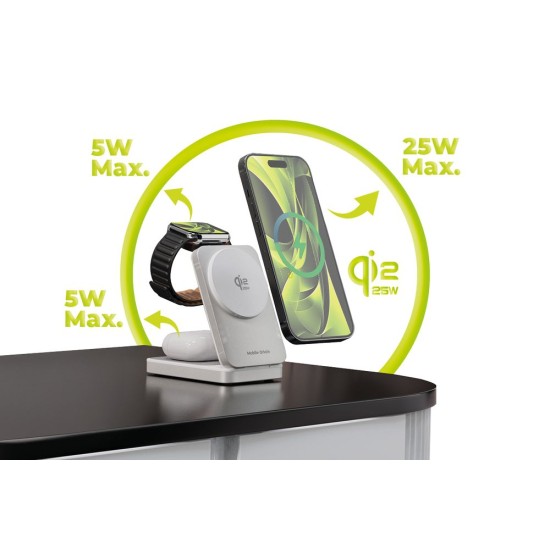 Stand de Încărcare Mobile Origin 3în1 Qi2 25W Foldable PW35, Compatibil MagSafe - Argintiu Stand de Încărcare Mobile Origin 3în1 Qi2 25W Foldable PW35, Compatibil MagSafe - Argintiu (Încărcătoare Wireless, MO-FCHS-PW35-SLV) by www.silkase.ro