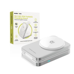 Stand de Încărcare Mobile Origin 3în1 Qi2 25W Foldable PW35, Compatibil MagSafe - Argintiu