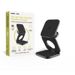 Încărcător Wireless 3în1 Mobile Origin PW36, Qi2 25W, MagSafe, Matte Black