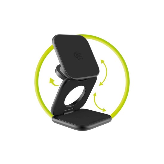 Încărcător Wireless 3în1 Mobile Origin PW36, Qi2 25W, MagSafe, Matte Black (Încărcătoare Wireless, MO-USF-PW36-BLK) by www.silkase.ro