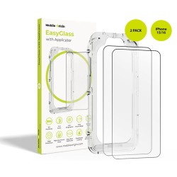 Set 2 Folii de Protecție Mobile Origin EasyGlass pentru iPhone 15 / 16, cu Aplicator Inclus